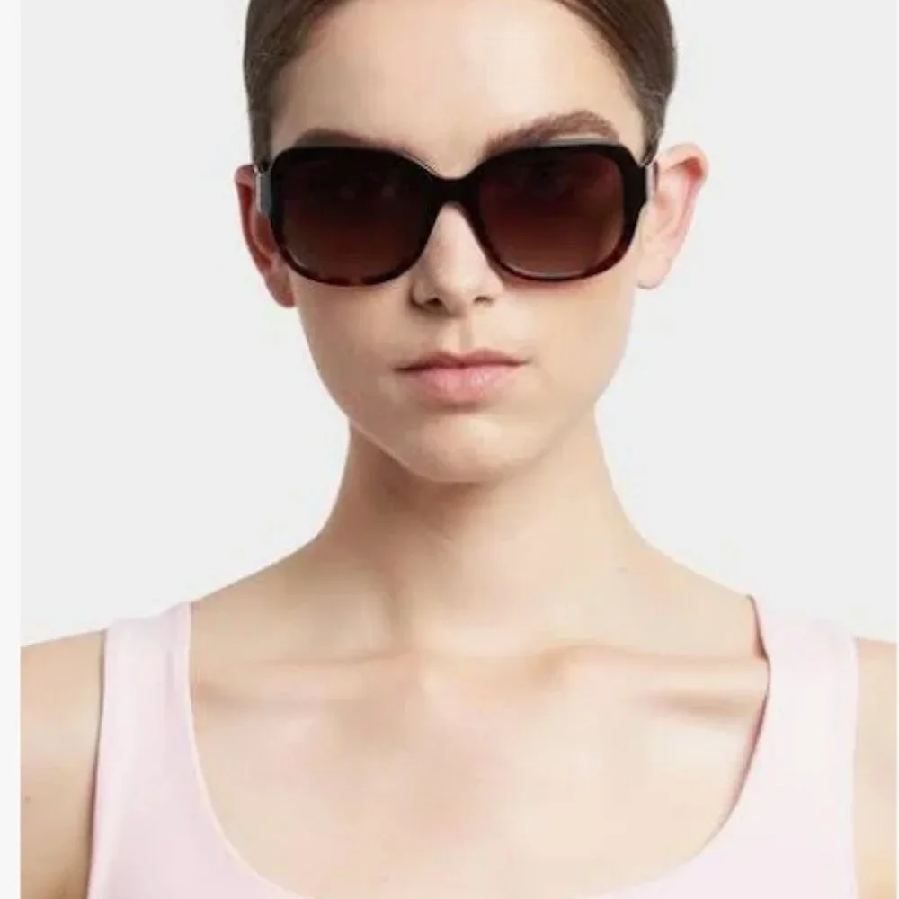 Kate Spade NY Laney Rectangular Sunglasses Polarized Glasses Tortoise Brown